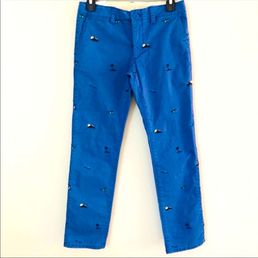 GAP Kids Embroidered Blue Pants (size 12)